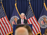 Chủ tịch Fed Jerome Powell thông báo về lãi suất cân bằng trong hôm thứ Tư tuần trước (Ảnh: AFP)
