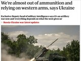 Báo Anh The Guardian viết về tình trạng phụ thuộc vũ khí phương Tây của Ukraine.