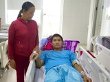 Bệnh nhân Lê Phước K đang điều trị tại Bệnh viện Đà Nẵng (ảnh Bệnh viện Đà Nẵng cung cấp)