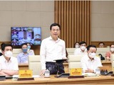 Bộ trưởng Nguyễn Mạnh Hùng phát biểu tại Hội nghị (ảnh TTXVN)