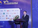 Thứ trưởng Bộ Thông tin và Truyền thông Nguyễn Huy Dũng phát biểu tại buổi lễ kỷ niệm 10 năm thành lập VDCA