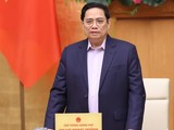 Thủ tướng Phạm Minh Chính phát biểu khai mạc phiên họp Chính phủ chuyên đề về xây dựng pháp luật tháng 2/2022 (Ảnh: VGP)