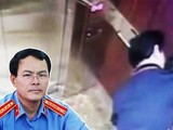 Ông Nguyễn Hữu Linh và hình ảnh hành vi sàm sỡ đối với bé gái trong thang máy.