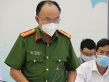 Đại tá Trần Văn Chính - phó giám đốc Công an tỉnh Bình Dương - phát biểu tại cuộc họp báo ngày 17-8 - Ảnh Tuổi Trẻ