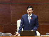 Bộ trưởng VHTT&DL Nguyễn Ngọc Thiện trong phiên đăng đàn chiều nay.