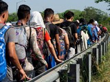 Dòng người di cư đổ tới Mỹ khiến chính quyền Trump phẫn nộ (ảnh: Fox News)