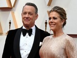 Tom Hanks và vợ, Rita Wilson, trong lễ trao giải Oscar lần thứ 92 tổ chức vào ngày 9/2/2020 (Ảnh: AFP)