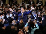 Ông Yoshihide Suga giành chiến thắng thuyết phục trong cuộc bầu cử lãnh đạo đảng LDP hôm 14/9 (Ảnh: Getty)