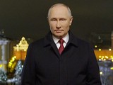 Tổng thống Nga Vladimir Putin trong bài phát biểu nhân dịp kết thúc năm 2021 (Ảnh: Sputnik)