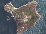 Hình ảnh Đảo Rắn chụp từ vệ tinh (Ảnh: Maxar)