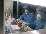 Nhân viên y tế làm việc trong phòng xét nghiệm COVID-19 (Ảnh - BYT)