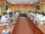 Bộ trưởng Bộ Y tế Nguyễn Thanh Long họp với Bộ phận thường trực đặc biệt của Bộ Y tế tại TP. HCM vào sáng nay, ngày 9/7 (Ảnh - Trần Minh)
