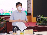 Bộ trưởng Bộ Y tế Nguyễn Thanh Long phát biểu tại cuộc họp (Ảnh - Thái Bình)