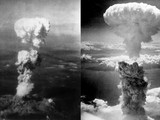 Hình ảnh vụ nổ bom nguyên tử ở hai thành phố Hiroshima và Nagasaki.