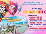 Poster thông tin về Ngày hội khinh khí cầu Đà Nẵng sẽ diễn ra vào ngày 27/3