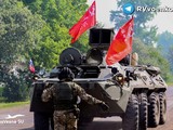 Dân quân Luhansk tiến vào thành phố Lisichansk. Ảnh RusVesna.