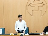 Phó Chủ tịch UBND TP. Hà Nội Ngô Văn Quý tại cuộc họp của BCĐ Phòng dịch COVID-19 - vừa diễn ra chiều nay. (Ảnh: UBND TP. Hà Nội)