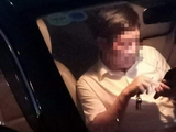 Hình ảnh chụp cho thấy ông Nguyễn Văn Điều trong xe sau khi gây tai nạn tối 8/5 - Ảnh: Tuổi Trẻ