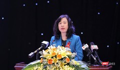 Bộ Trưởng Bộ Y tế Đào Hồng Lan phát biểu tại Mít tinh hưởng ứng Tháng hành động quốc gia phòng, chống HIV/AIDS và Ngày Thế giới phòng chống AIDS năm 2022 diễn ra ngày 26/11, tại TP Bắc Ninh (tỉnh Bắc Ninh)
