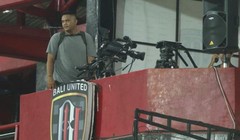 "Gián điệp" của Indonesia bí mật ghi hình buổi tập của ĐT Việt Nam. Ảnh HH