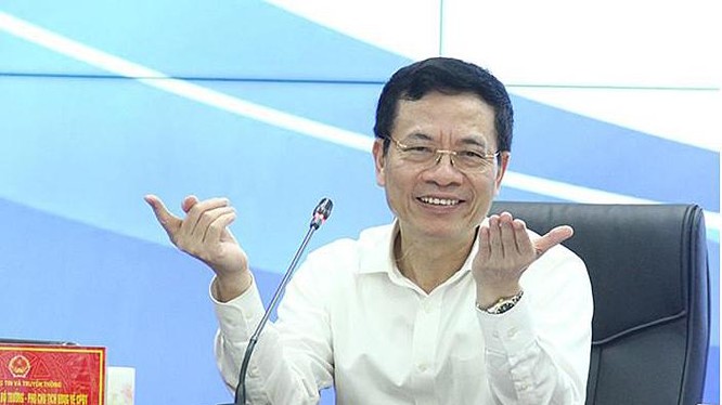 Bộ trưởng Nguyễn Mạnh Hùng phát biểu tại Hội nghị. Ảnh Mic
