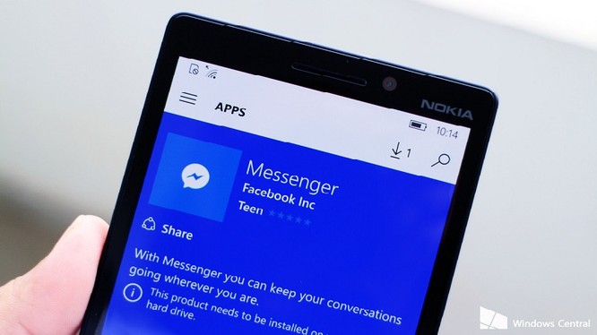 Facebook và Messenger cho Windows 10 Mobile cần tới 2GB RAM