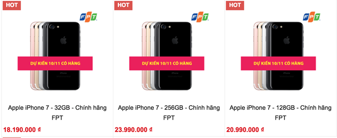Đua khuyến mại cho khách đặt mua iPhone 7 series chính hãng