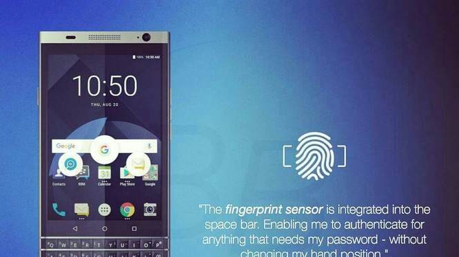 TCL khoe smartphone BlackBerry Mercury sắp ra mắt