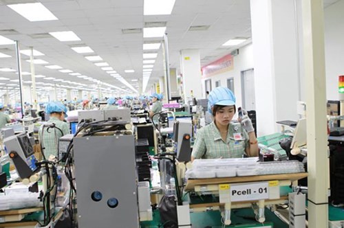 Sản xuất điện thoại tại nhà máy Samsung Bắc Ninh