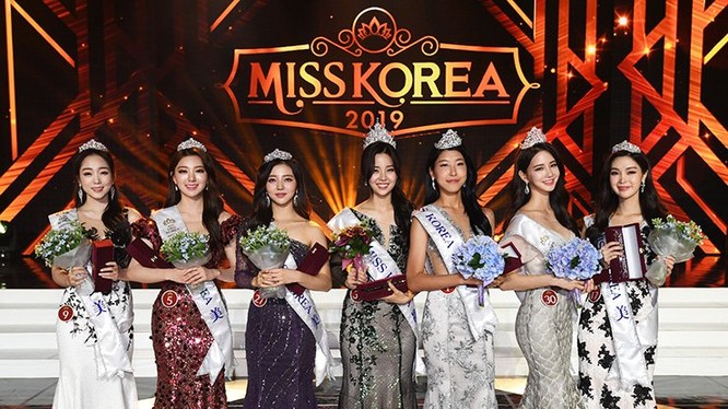 Hoa hậu và 6 Á hậu Hàn Quốc 2019. Nguồn ảnh: Korean Times