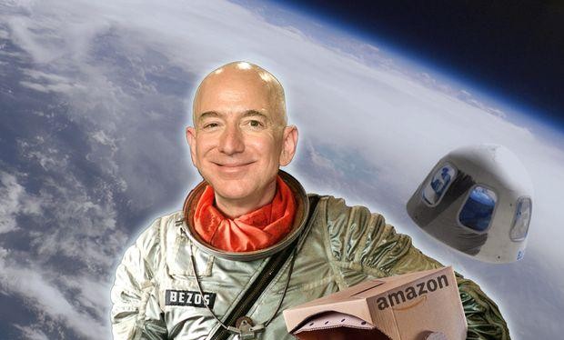 Ông chủ Amazon, Jeff Bezos tuyên bố sẽ bay vào vũ trụ. Ảnh: Market Watch