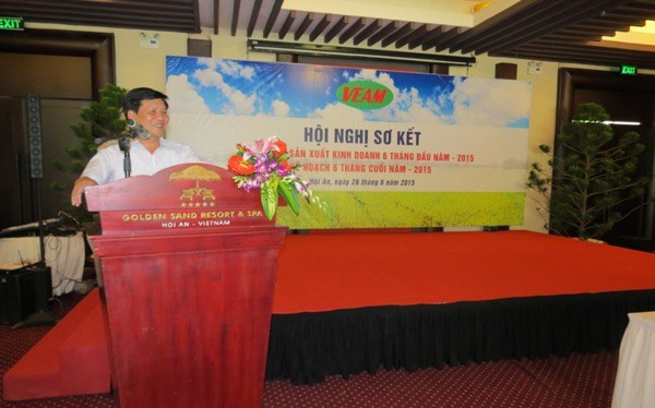 Ông Trần Ngọc Hà phát biểu tại một hội nghị sơ kết đánh giá kết quả sản xuất kinh doanh của VEAM (Nguồn: VEAM)