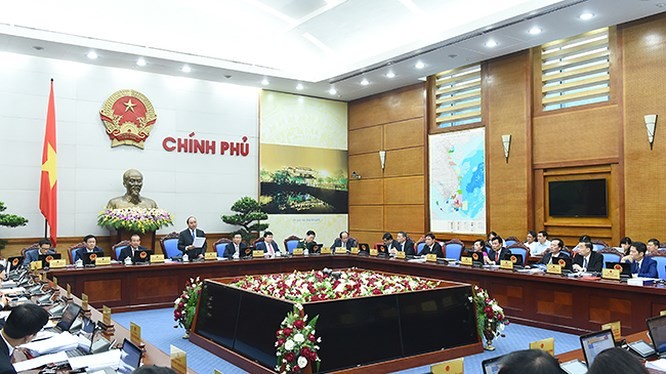 Thủ tướng Nguyễn Xuân Phúc chủ trì một phiên họp Chính phủ thường kỳ (Ảnh: Internet)