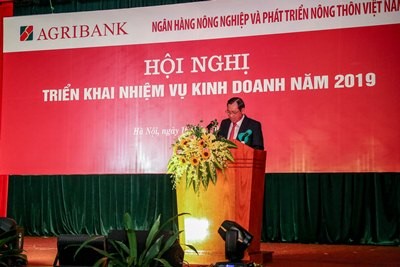 Ông Tiết Văn Thành - Thành viên HĐTV, Tổng Giám đốc Ngân hàng Nông nghiệp và Phát triển Nông thôn Việt Nam (Agribank), phát biểu tại Hội nghị (Nguồn: Agribank)