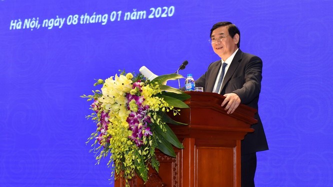 Chủ tịch HĐQT BIDV Phan Đức Tú phát biểu tại hội nghị (Nguồn: BIDV)