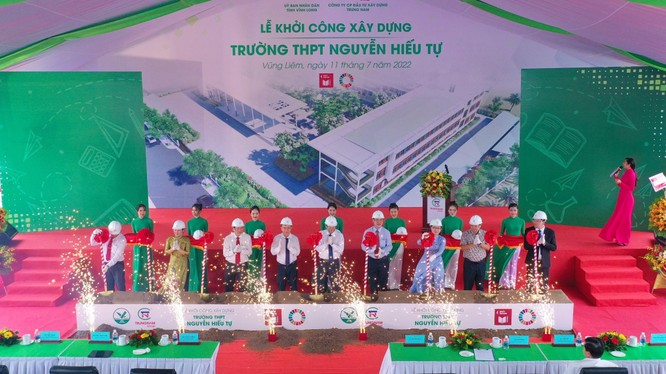 Lễ khởi công xây dựng trường THPT Nguyễn Hiếu Tự tại tỉnh Vĩnh Long