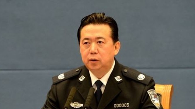 Ông Mạnh Hoành Vĩ trong cảnh phục trên cương vị Thứ trưởng Bộ Công an Trung Quốc 
