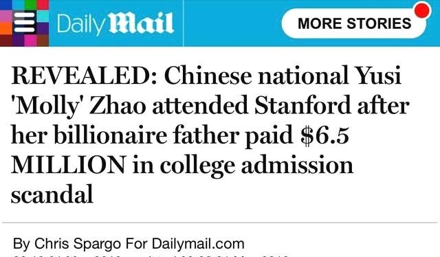 Vụ việc tỷ phú Trung Quốc Triệu Đào chạy tiền cho con vào đại học Mỹ được báo chí phương Tây phanh phui.