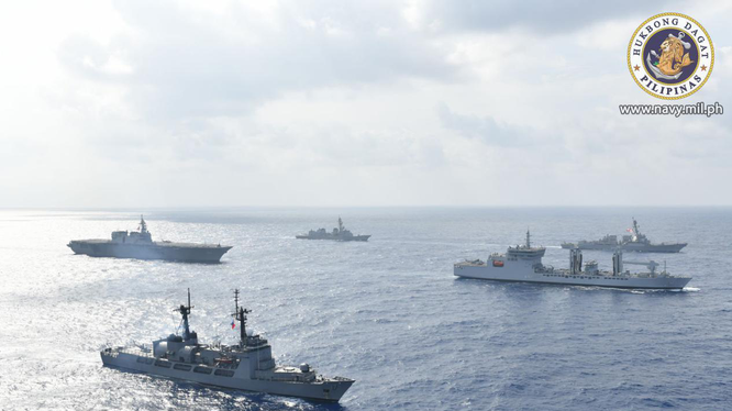 Cuộc diễn tập chung của hải quân 4 nước trên Biển Đông được xem là sự thách thức yêu sách quá đáng của Trung Quốc 