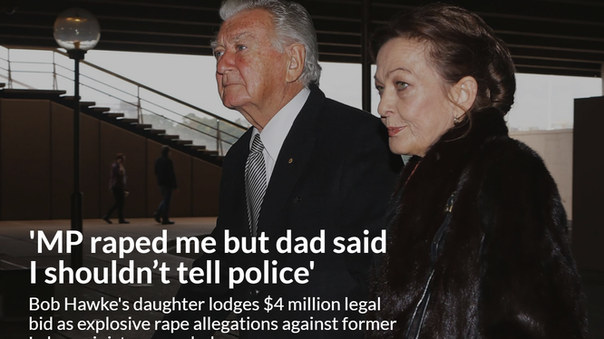 Bà Rosslyn Dillon, con gái cựu Thủ tướng Australia Bob Hawke lên tiếng tố cáo cha và đòi bối thường do bị bạn ông xâm hại tình dục. Ảnh: Ông Bob Hawke và con gái Rosslyn.