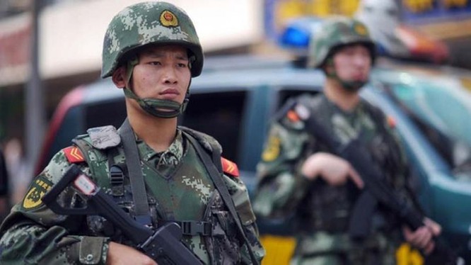 Cảnh sát Vũ trang Trung Quốc đã được tăng thêm nhiệm vụ, quyền hạn theo Luật Vũ cảnh mới (Ảnh:Apolo).