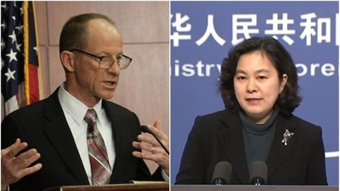 Ông David Stilwell và bà Hoa Xuân Oánh đấu khẩu kịch liệt qua vụ Trung Quốc đưa người ra ứng cử chức Thẩm phán Tòa án quốc tế về Luật biển (Ảnh: Đông Phương).
