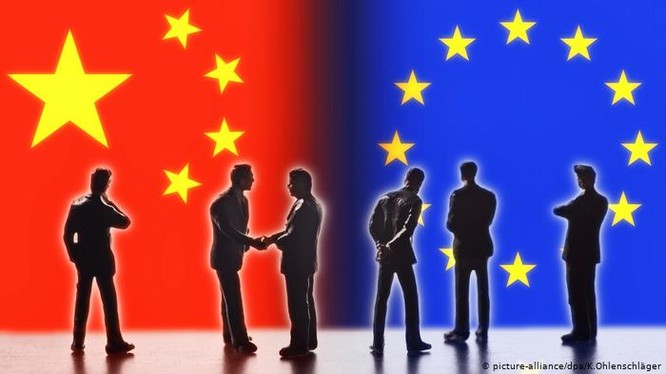 Quan hệ EU - Trung Quốc hiện đang ở vào thời điểm "Cơm không lành, canh chẳng ngọt" (Ảnh: Deutsche Welle).