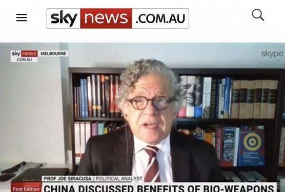 Giáo sư Joe Siracusa yêu cầu triệu tập đại sứ Trung Quốc phủ nhận việc Thời báo Hoàn cầu đe dọa tấn công tên lửa vào Australia (Ảnh: Skynews).