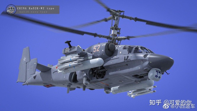  Loại Ka-52K-WZ Trung Quốc mua của Nga (Ảnh: Zhihu).