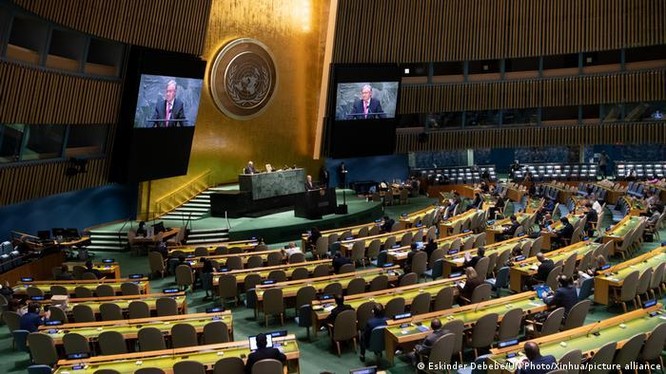  Kỳ họp 76 Đại hội đồng Liên Hợp Quốc khai mạc ngày 21/9 với khoảng 1/3 lãnh đạo các quốc gia dự họp với hình thức trực tuyến (Ảnh: Xinhua).