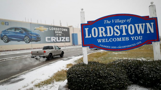 Nhà máy General Motors tại thành phố Lordstown sẽ ngưng hoạt động trong năm 2019. Nguồn New York Times