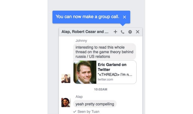 Hình ảnh cho thấy Facebook Messenger sắp có thêm tính năng gọi điện theo nhóm ở phiên bản máy tính