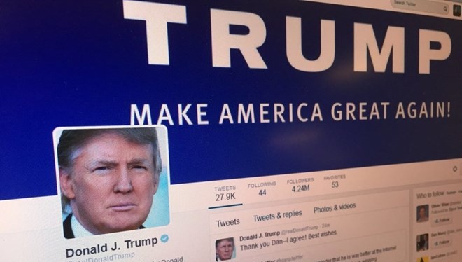 Trang mạng xã hội Twitter của Tổng thống đắc cử Donald Trump. (Nguồn: Government Technology)