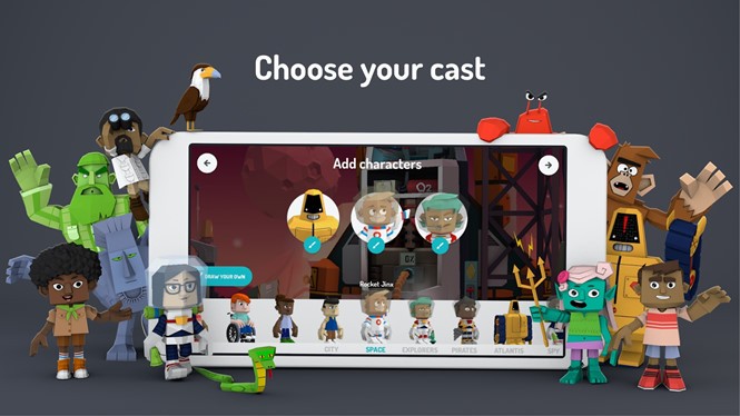 Toontastic 3D là ứng dụng làm phim hoạt hình dành cho trẻ em